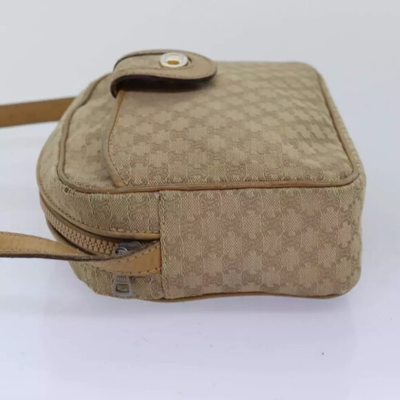 CELINE Macadam Canvas Shoulder Bag Beige - Picture 5 of 16